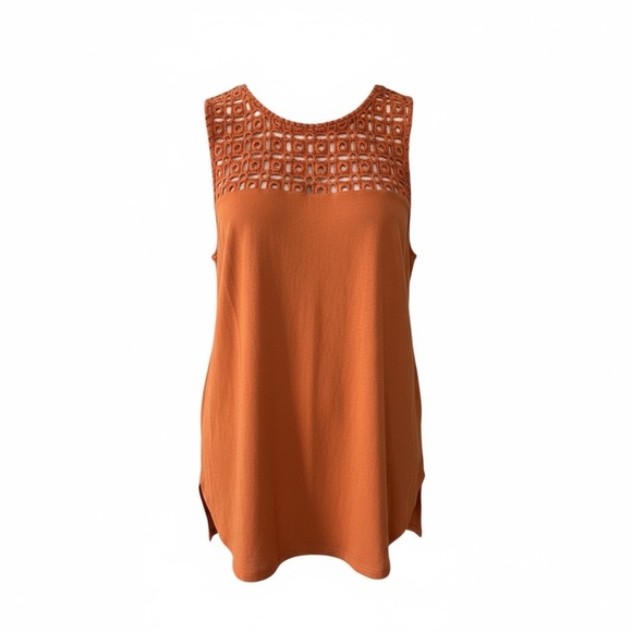 H&M Cream Lace and Orange Sleeveless Tops - Picture 5 of 6